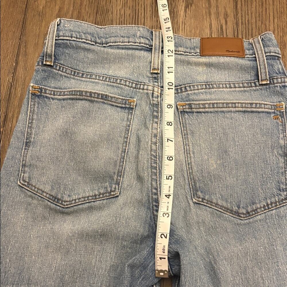 Madewell Classic Straight Light Wash Blue Denim Jeans Casual - Size 26 Inseam 26 - Picture 9 of 14